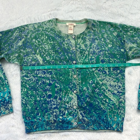 Like New Green and Blue Sundance Cardigan Sweater - Picture 2 of 5